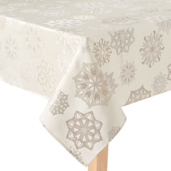 NIKOLay Christmas Table Runner Tablecover Dining Decorative Table Flag,Gray Snowflakes