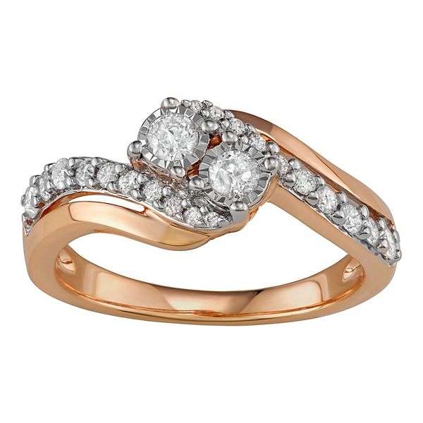 Kohls rose on sale gold rings