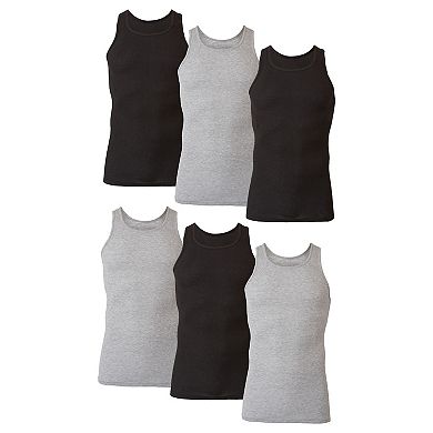 Men's Hanes 6-pack Ultimate Dyed Tank Top A-Shirts