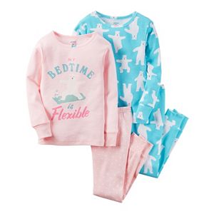 Girls 4-14 Carter's 4-pc. Polar Bear Tops & Bottoms Pajama Set