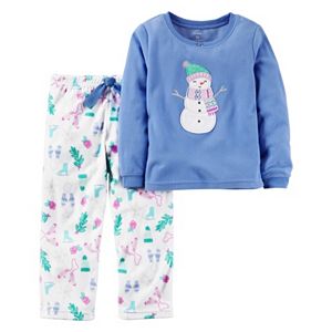 Girls 4-14 Carter's Microfleece Applique Top & Bottoms Pajama Set