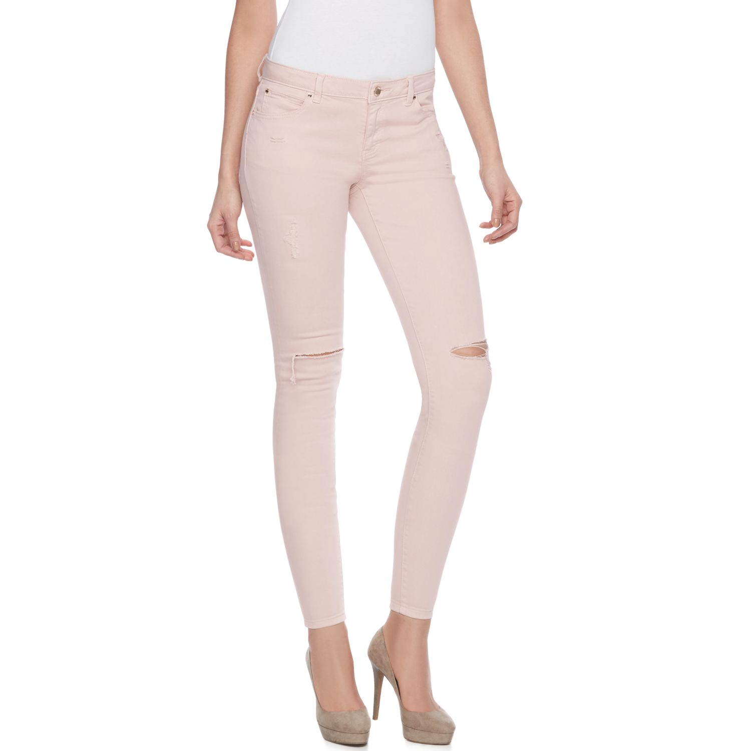 petite colored skinny jeans