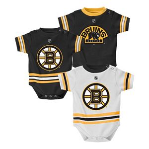 Baby Reebok Boston Bruins 3-Piece Jersey Bodysuit Set