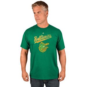Men's Majestic Baltimore Orioles Cooperstown Catching Luck Tee