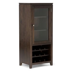 Simpli Home Cosmopolitan Wine Rack Storage Cabinet