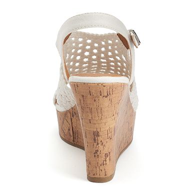 SO® Women's Woven Wedge Sandals