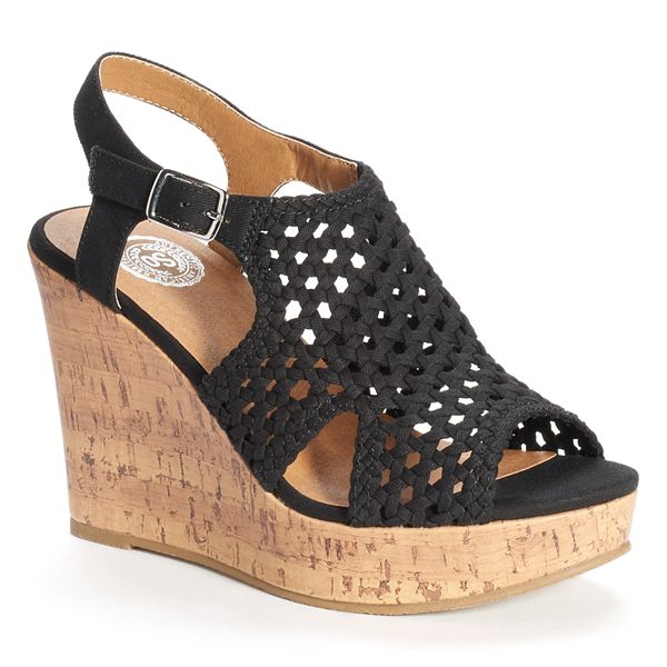 SO Women s Woven Wedge Sandals