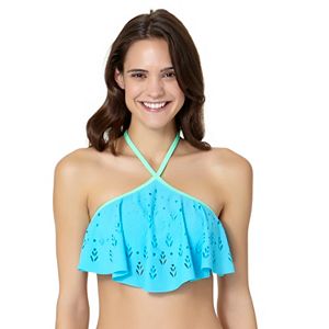 In Mocean Laser-Cut High Neck Bikini Top