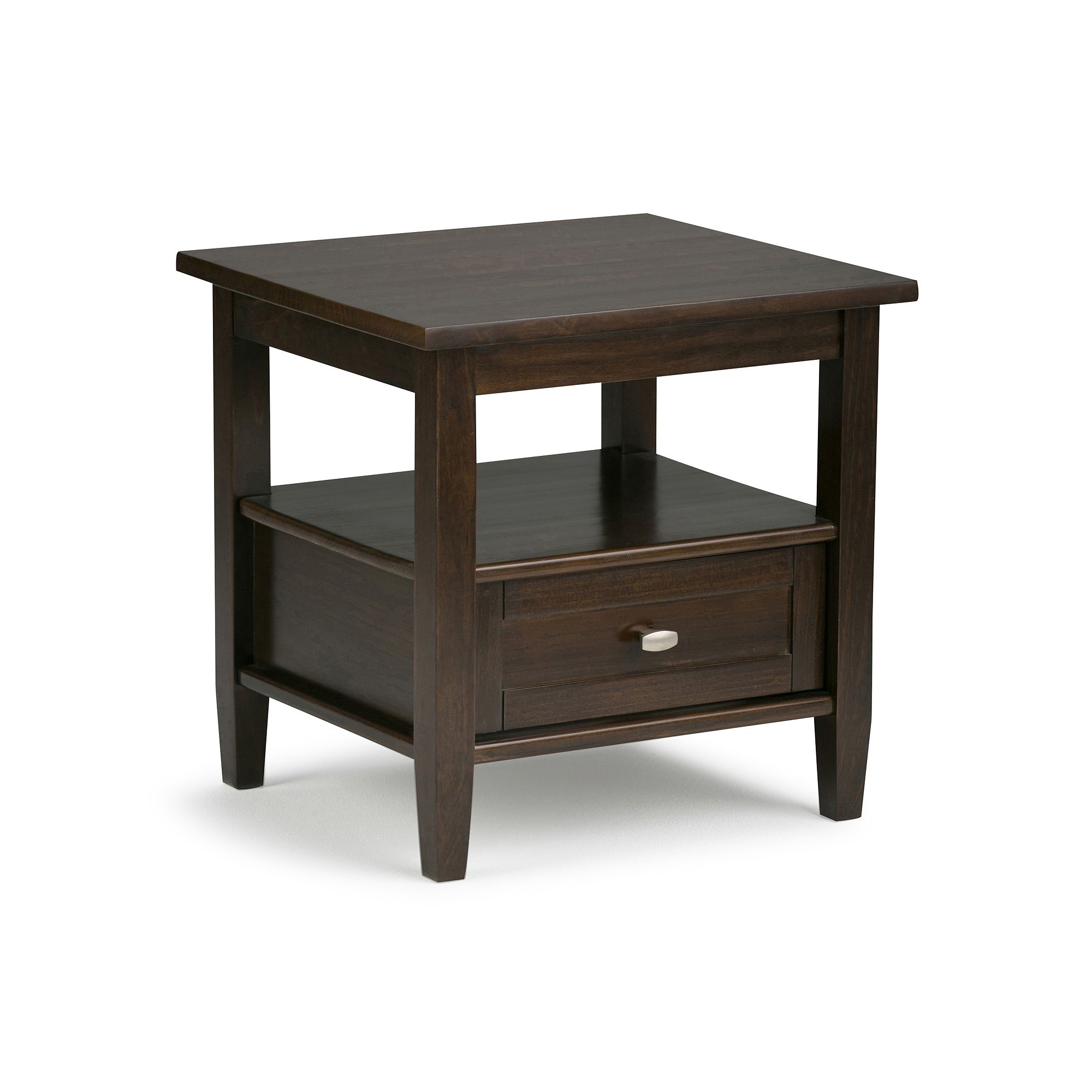 Simpli Home Warm Shaker End Table, Brown