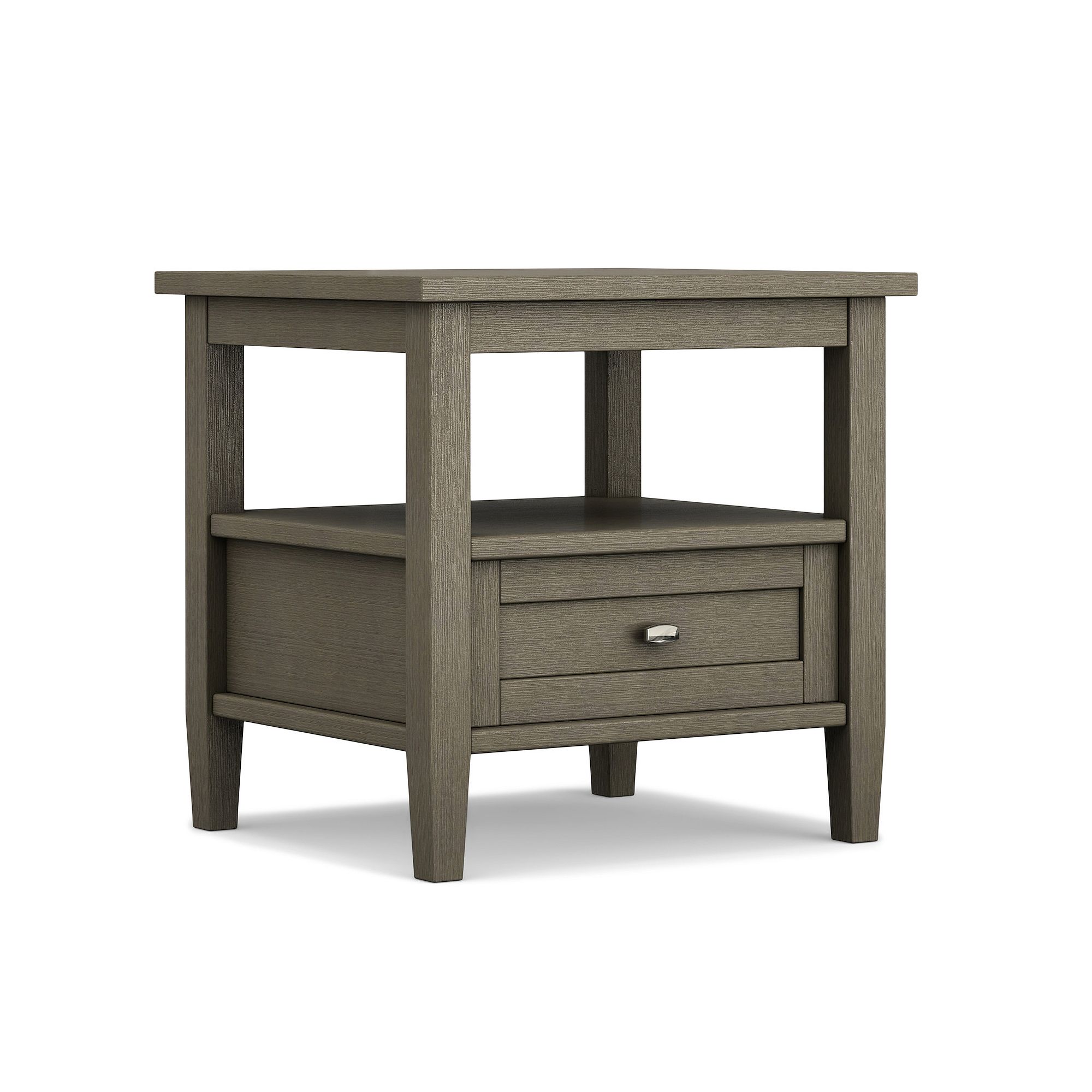 Simpli Home Warm Shaker Gray End Table