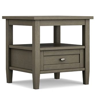 Simpli Home Warm Shaker Gray End Table