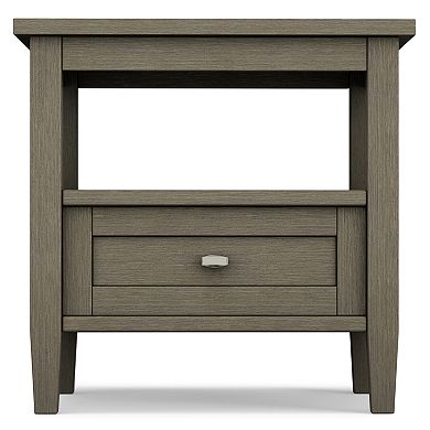 Simpli Home Warm Shaker Gray End Table