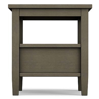 Simpli Home Warm Shaker Gray End Table