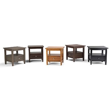 Simpli Home Warm Shaker Gray End Table