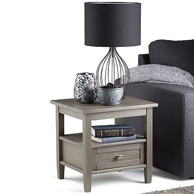 Simpli Home Warm Shaker Gray End Table