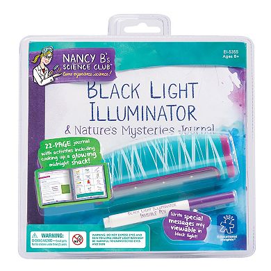 Educational Insights Nancy B's Science Club Black Light Illuminator & Nature's Mysteries Journal