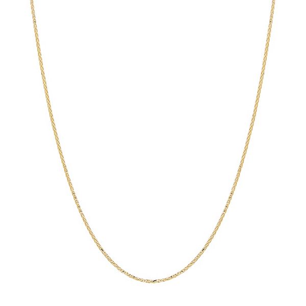 Everlasting Gold 14k Gold Wheat Chain Necklace 18 In