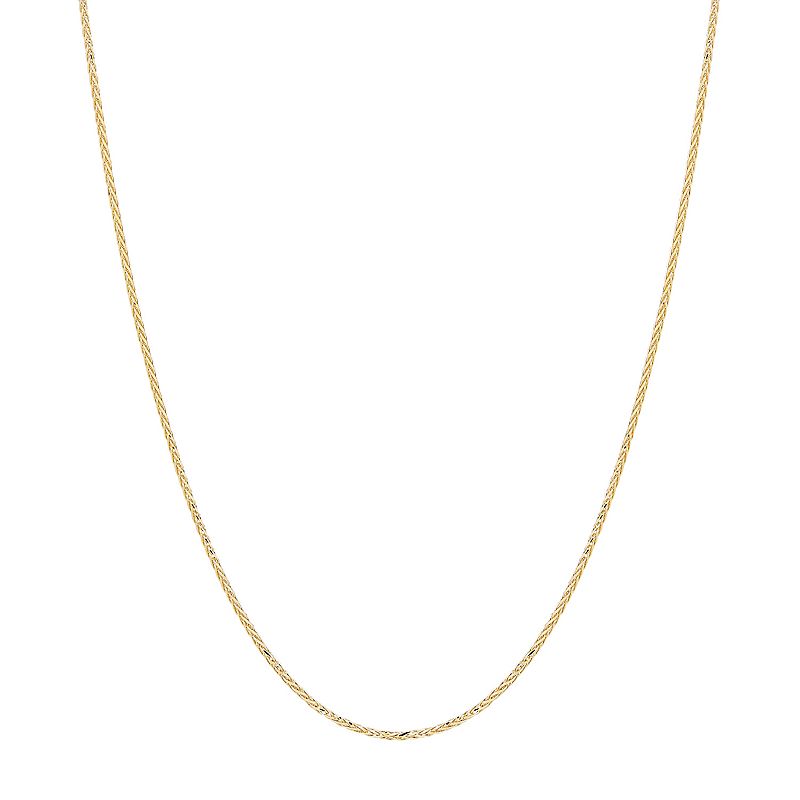 Everlasting Gold 14k Gold Wheat Chain Necklace - 18 in., Womens