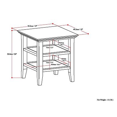 Simpli Home Acadian Distressed End Table