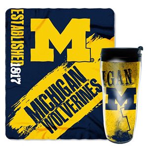 Michigan Wolverines Mug N' Snug Throw & Tumbler Set by Northwest