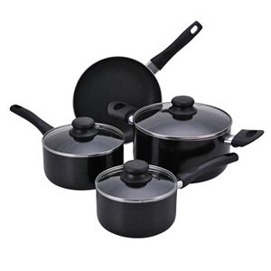 Proctor Silex 8-pc. Black Aluminum Cookware Set