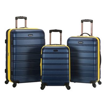 Rockland Melbourne Textured 3 pc Hardside Spinner Luggage Set