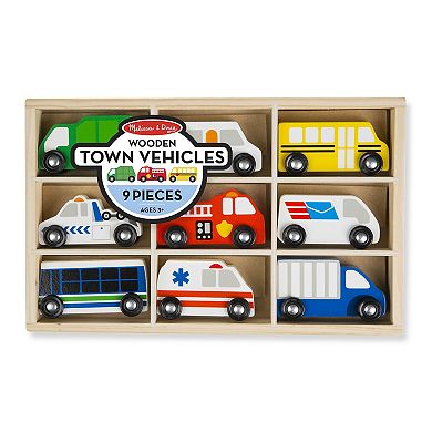 Melissa & Doug Wooden Town Vehicles Set