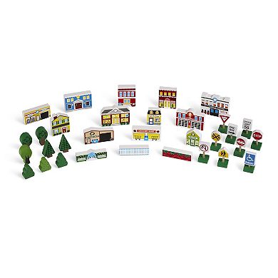 Melissa & Doug Wooden Town Play Set