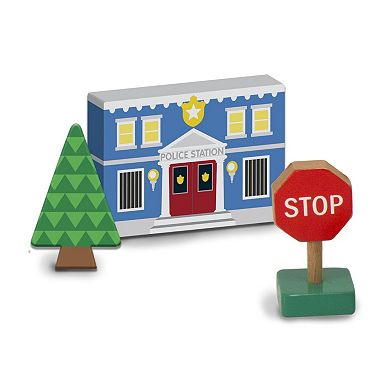 Melissa & Doug Wooden Town Play Set