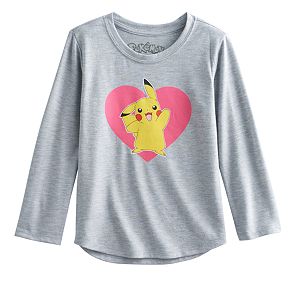 Girls 4-6x Pokemon Pikachu Heart Tee