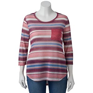 Juniors' Plus Size Wallflower Print  Pocket Tee