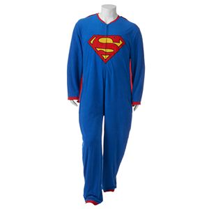 Big & Tall DC Comics Superman Microfleece Union Suit with Cape