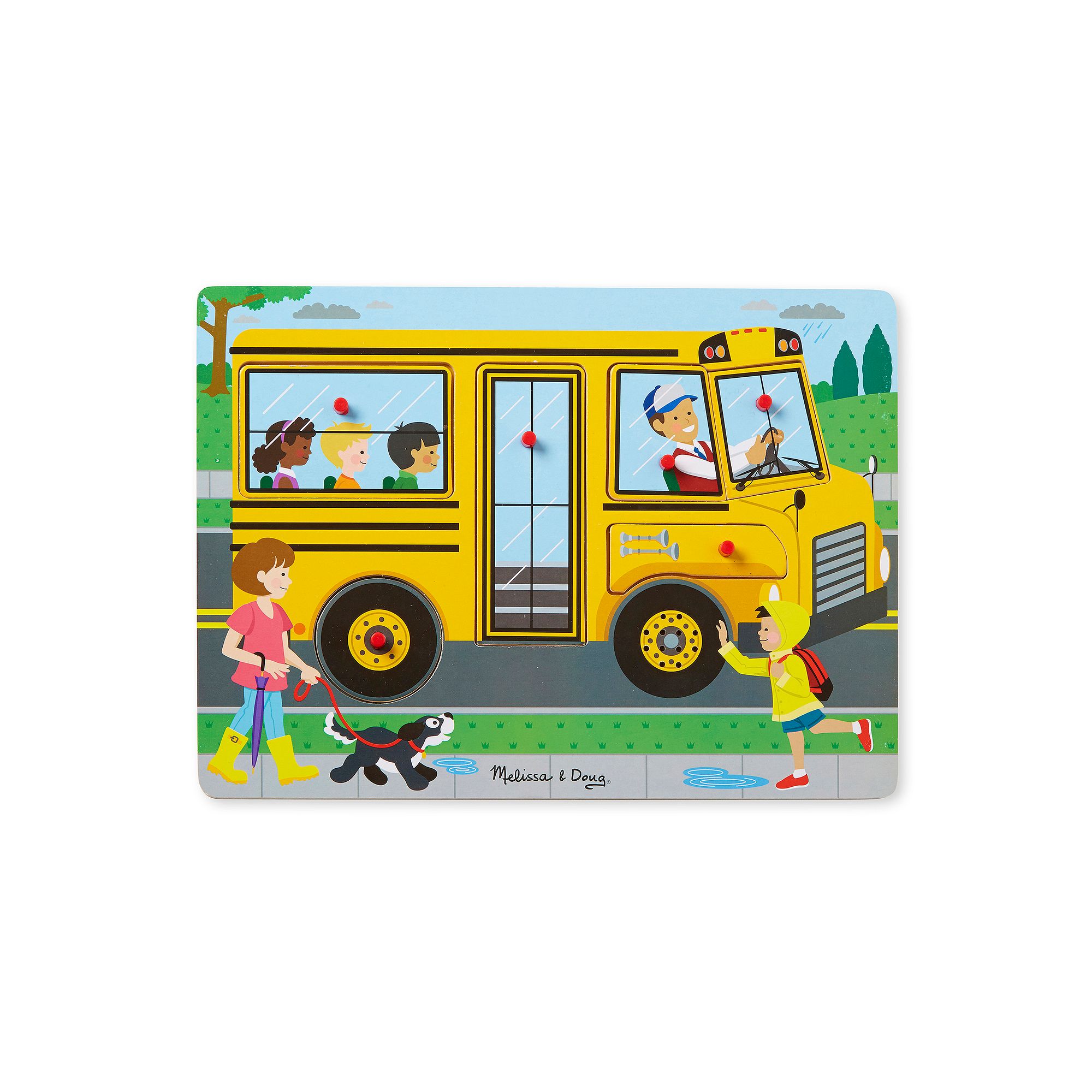 Melissa & Doug The Wheels on the Bus Sound Puzzle, Multicolor