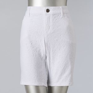 Women's Simply Vera Vera Wang Floral Jacquard Bermuda Shorts