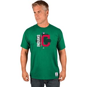 Men's Majestic Cleveland Indians AC Team Icon Celtic Tee
