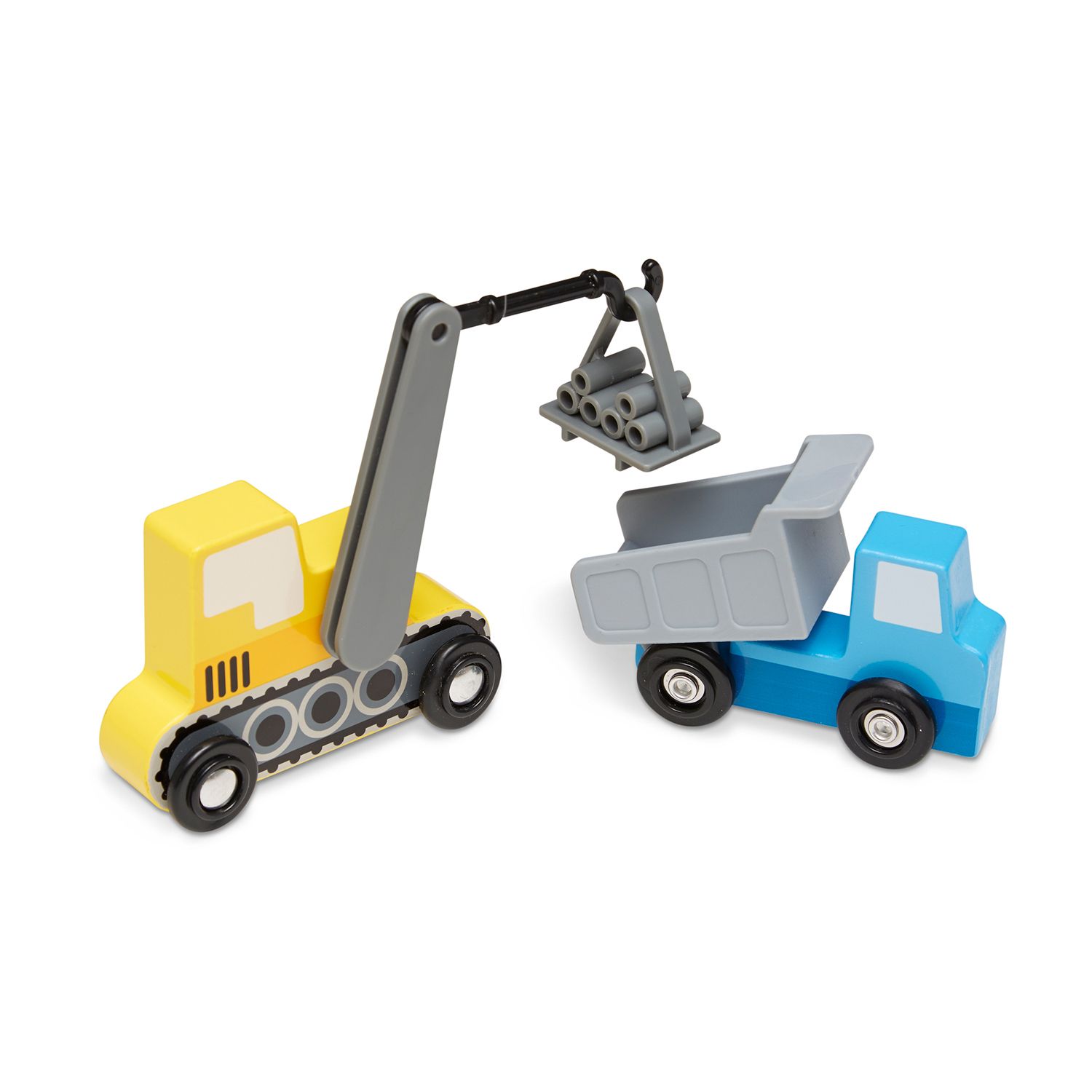 melissa & doug construction vehicle set