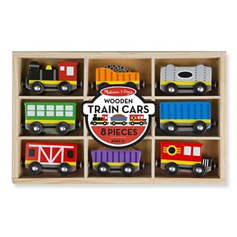 Melissa & Doug Wooden Train Cars Set