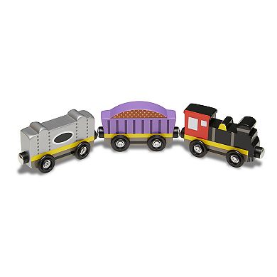 Melissa & Doug Wooden Train Cars Set