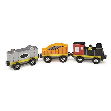 Melissa & Doug Wooden Train Cars Set