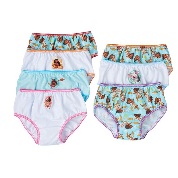 Moana Girls Underwear, 7 Pack Panties (Little Girls & Big Girls)