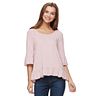 Juniors' Cloud Chaser High-Low Off The Shoulder Top