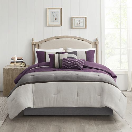 Madison Park Hanover 6 Piece Faux Suede Duvet Cover Set