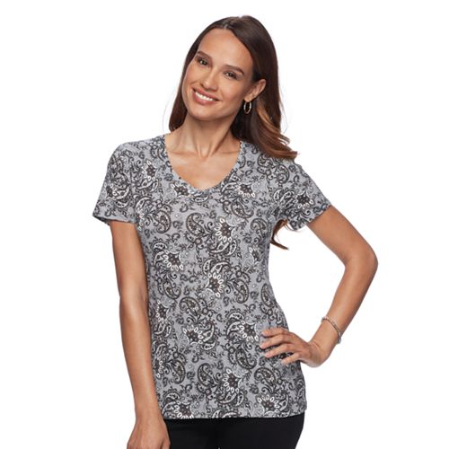 Women's Croft & Barrow® Essential V-Neck Tee