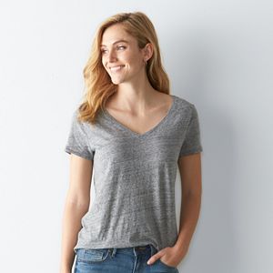 Women's SONOMA Goods for Life™ Essential Marled V-Neck Tee