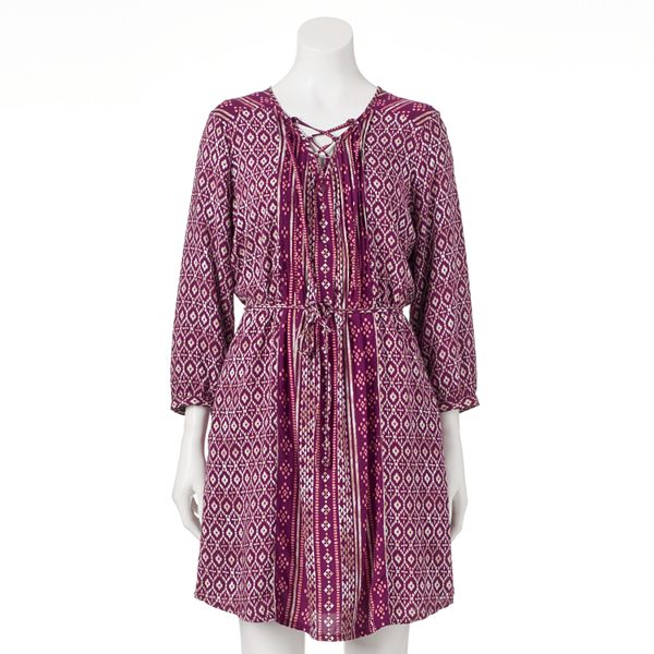 Women's Sonoma Goods For Life® Lace-Up Peasant Dress