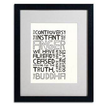 Trademark Fine Art "Anger in Controversy II" Matted Black Framed Wall Art