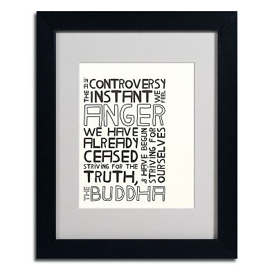 Trademark Fine Art "Anger in Controversy II" Matted Black Framed Wall Art