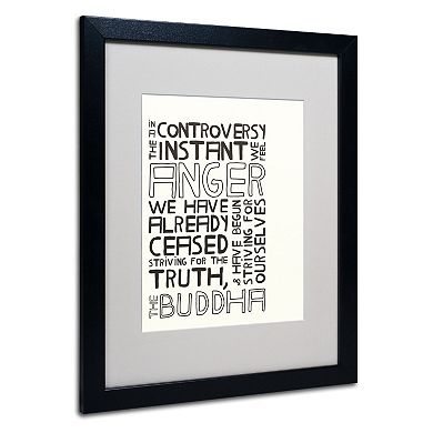 Trademark Fine Art "Anger in Controversy II" Matted Black Framed Wall Art