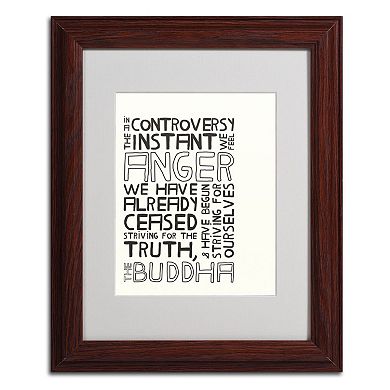 Trademark Fine Art "Anger in Controversy II" Matted Wood Finish Framed Wall Art