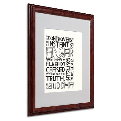 Trademark Fine Art "Anger in Controversy II" Matted Wood Finish Framed Wall Art